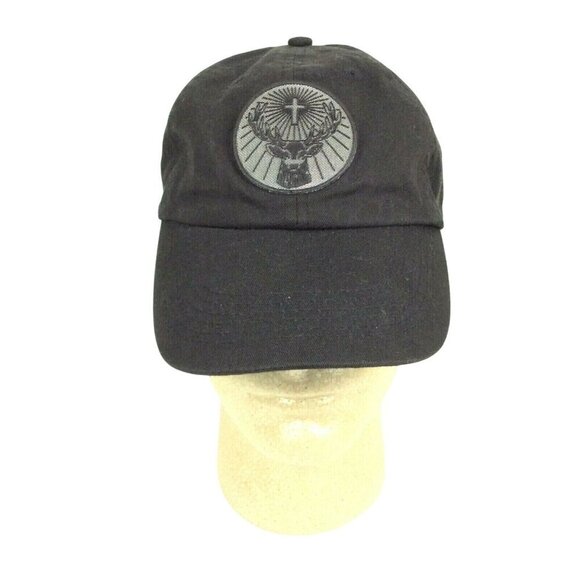 Jägermeister Black Adjustable Baseball Cap With Stag Logo & Bottle Embroidery - Picture 1 of 10